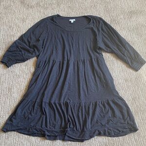 Canon Retreat Cotton Blend Gray Dress with Pockets